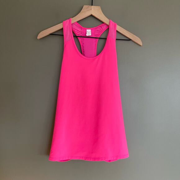 Athleta‎ BAKASANA TANK Prism Pink Size XS Sleeveless Top Sheer Mesh Back Workout - Picture 3 of 16